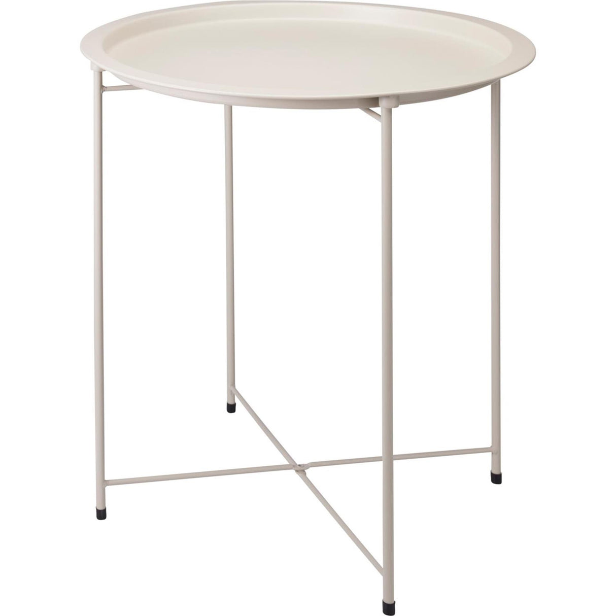 Home styling bijzettafel beige ã¸47xh50cm