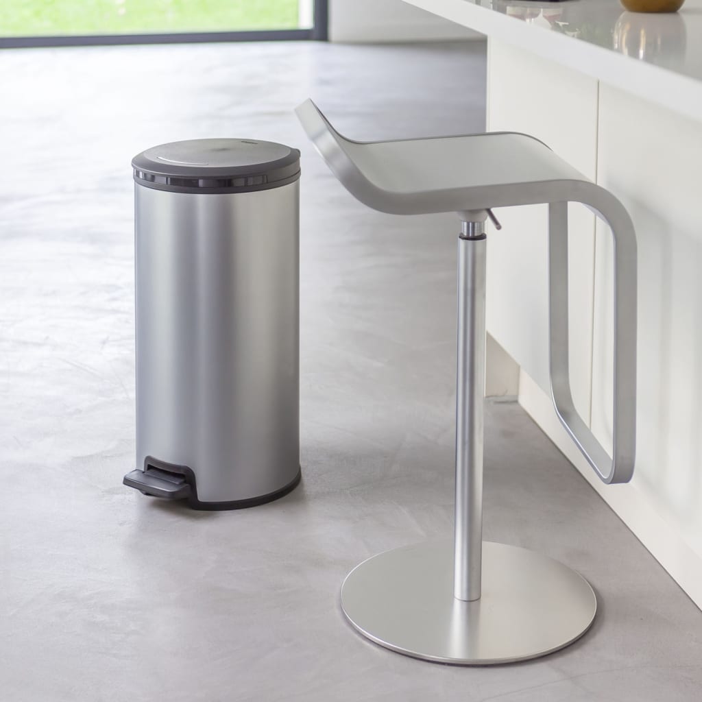 Curver Curver Pedaalemmer Deco rond 30 L zilverkleurig