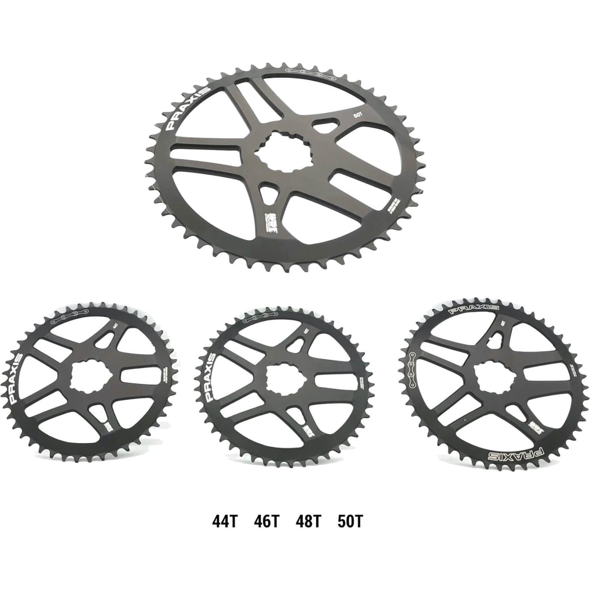 Praxis Kettingblad 1x Road DM 44t zwart