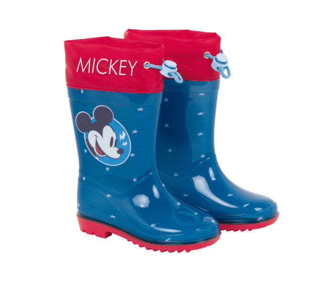 Arditex Regenlaarzen Mickey junior PVC donkerblauw rood maat 28