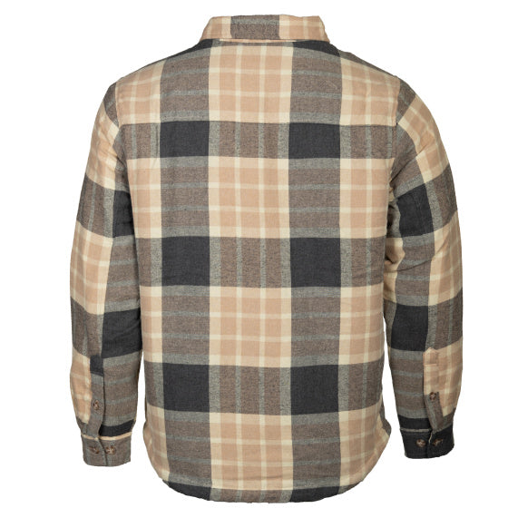 Life line Jervis Padded Flannel Shirt heren beige maat XL