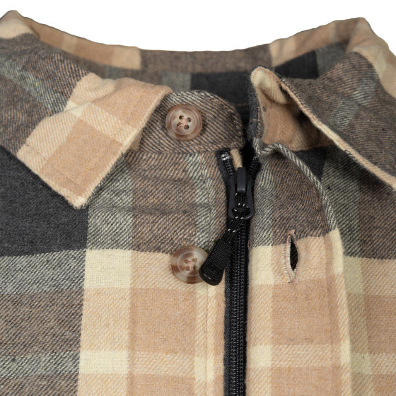 Life line Jervis Padded Flannel Shirt heren beige maat 4XL