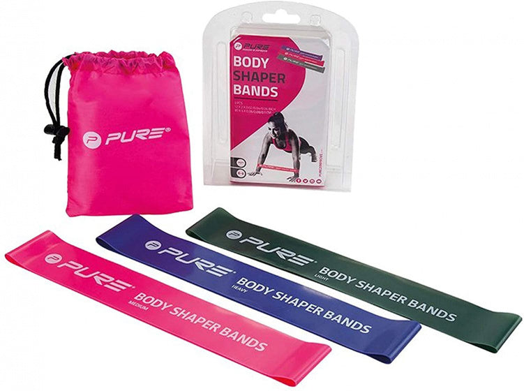 Pure2improve Weerstandsbanden dames 30 x 5 cm latex 3 stuks