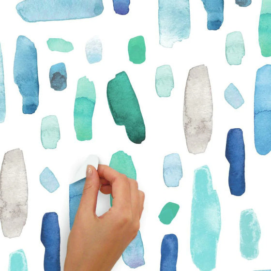 Roommates Muursticker Cool Watercolour Swatch vinyl 96-delig