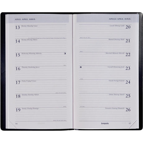 Brepols agenda breplan genova zwart 2027 9,2x16cm