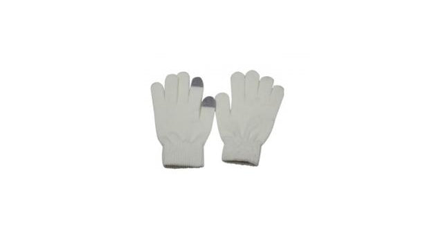 Sin nombre Dot Touch Pantalla Glove Wool White Size M L