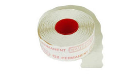Rol prijsstickers enkel 12x26mm 1500st. permanent wit