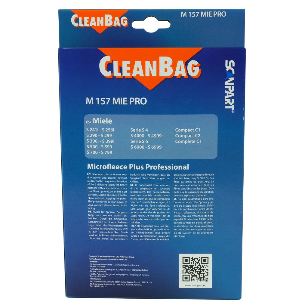 Scanpart Cleanbag Dust Bag M 157 Mie Pro Miele 5 kusů