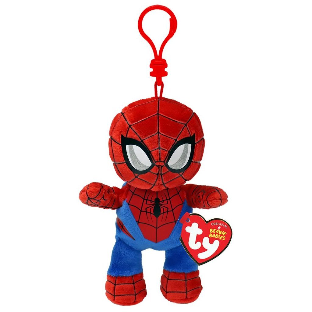 Ty Beanie Puppelcher Clip Marvel Hug Spiderman 12 cm