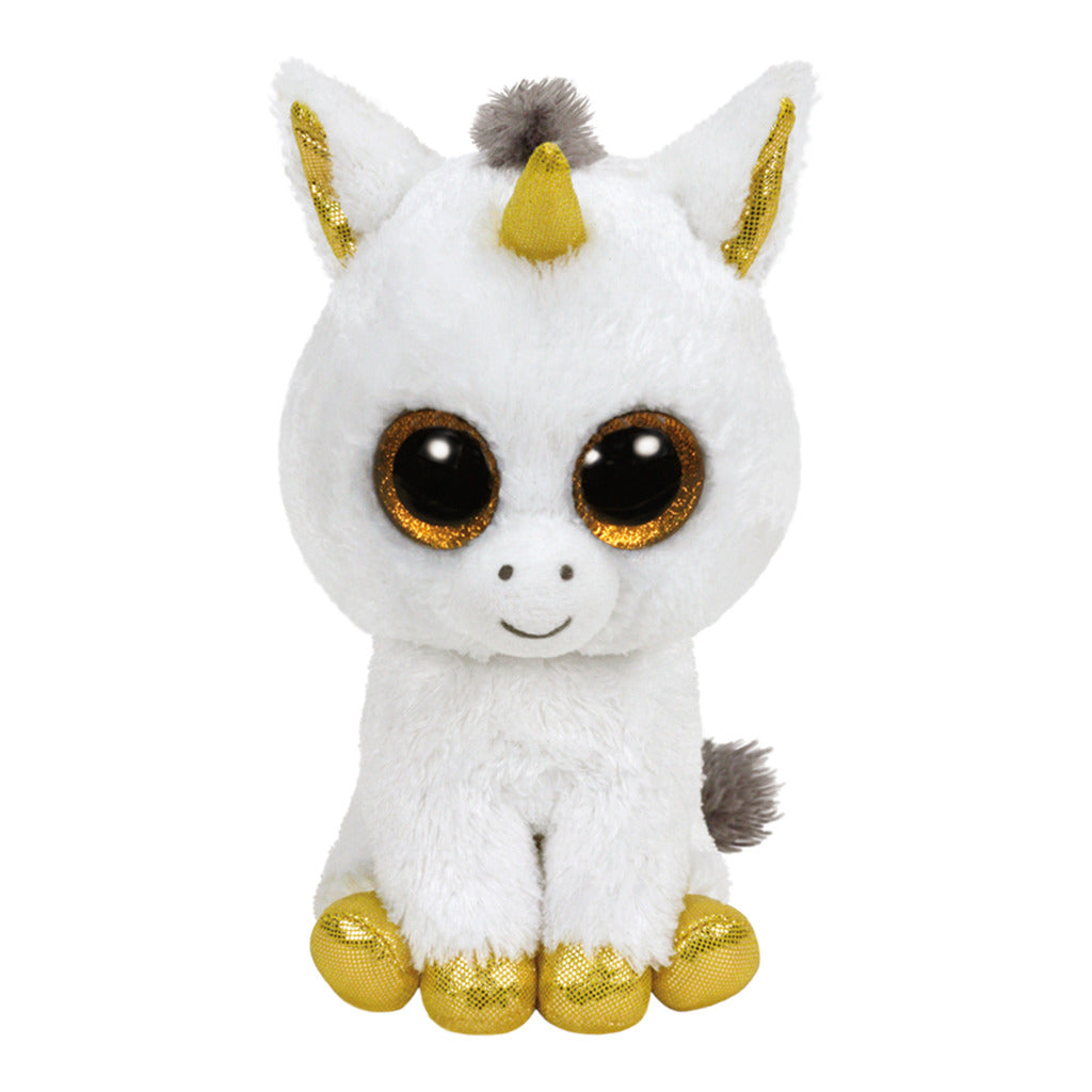 Ty beanie witte eenhoorn pegasus knuffel 15cm