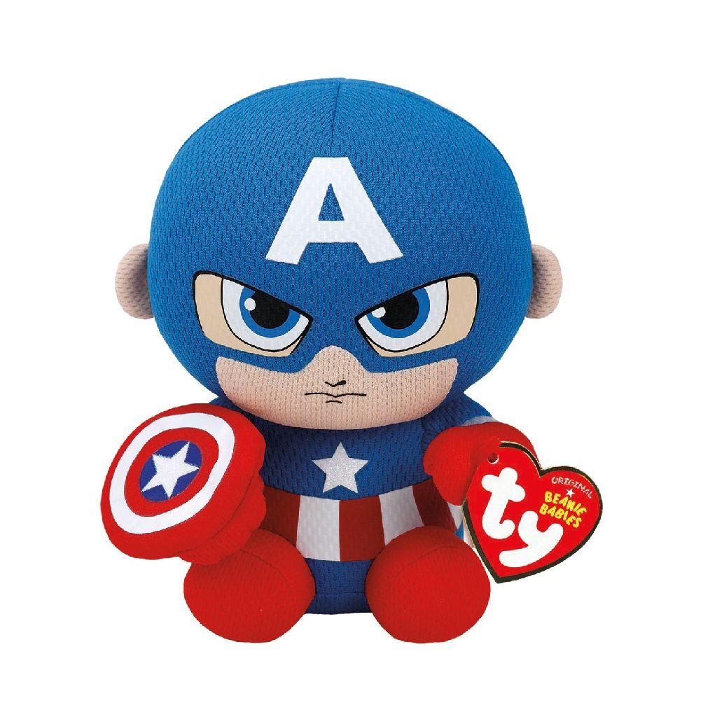 Ty beanie captain america , 15cm