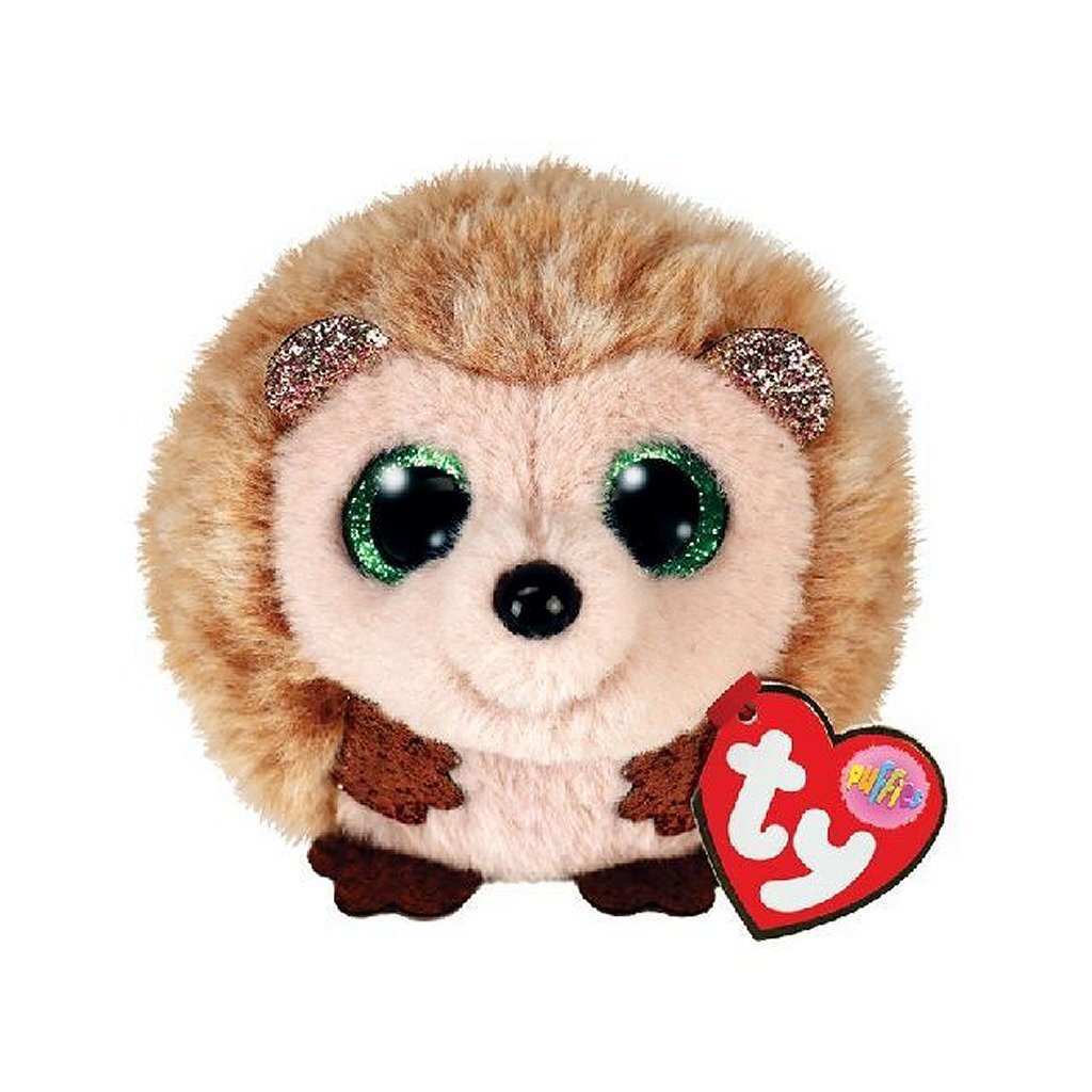 Ty Beanie Ty Teeny Puffies Hazel Brown Hedgehog, 10 cm