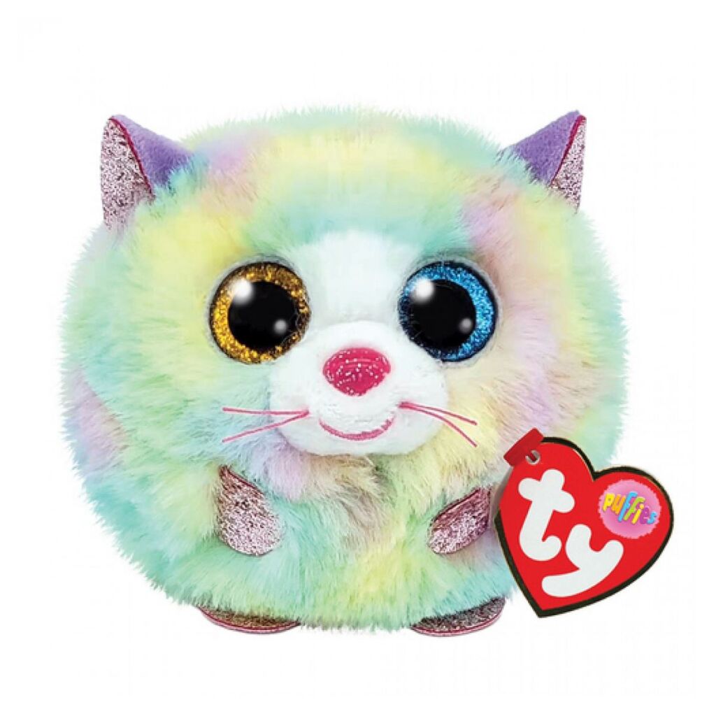 Ty puffies knuffel kat heather 10 cm