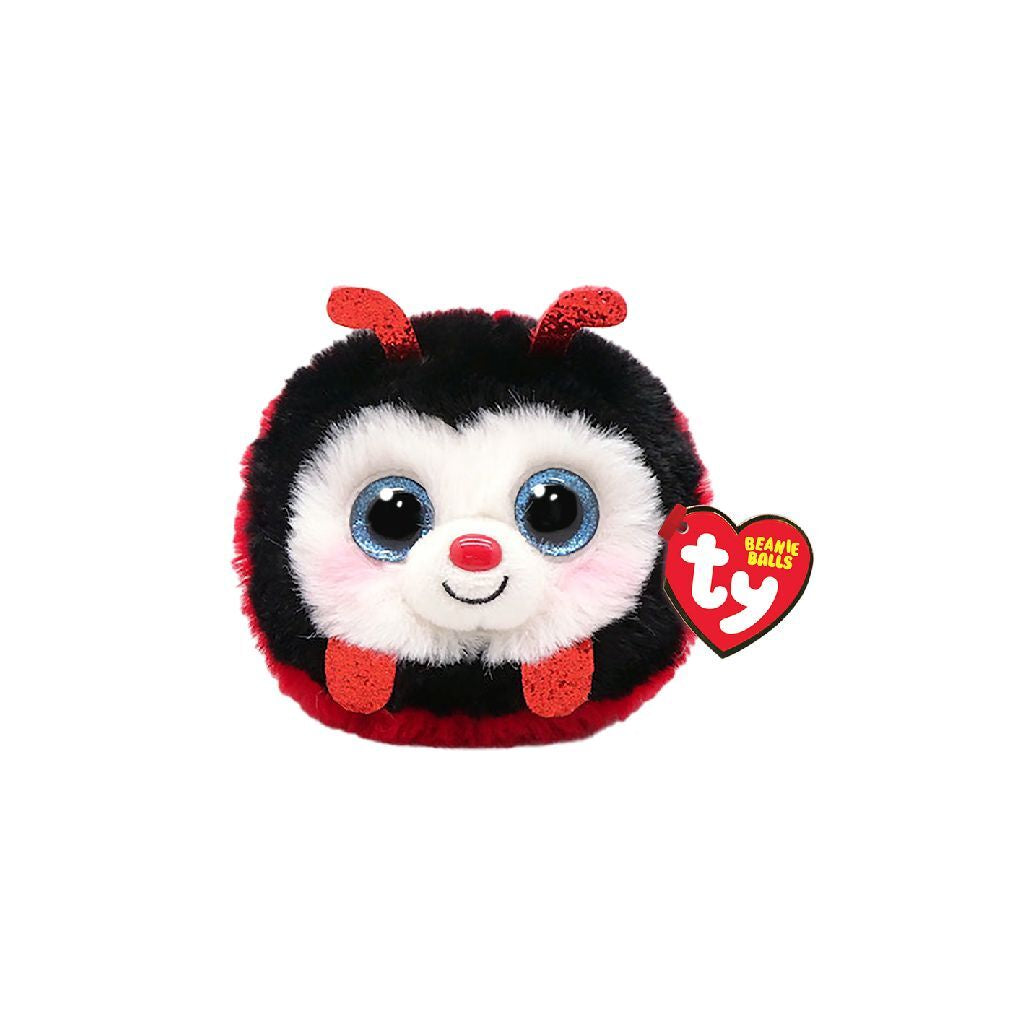 Ty beanie ty teenisty puffies izzy ladybug, 10 cm