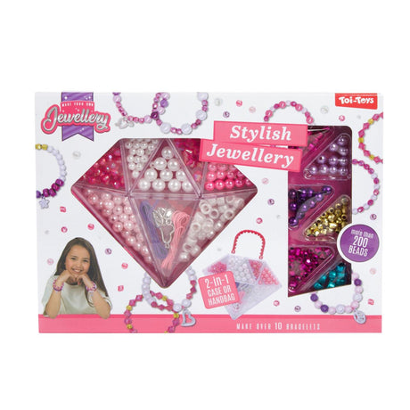 Toi-toys jewellery set armbanden maken in koffer 2 assorti