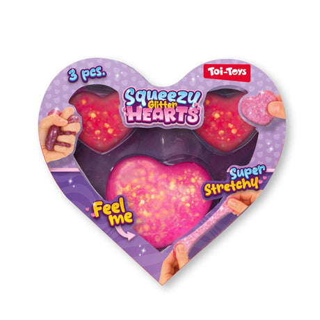 Toi-toys fun knijphartjes -sugarglitter- 4,5-6,5cm 3st 2ass