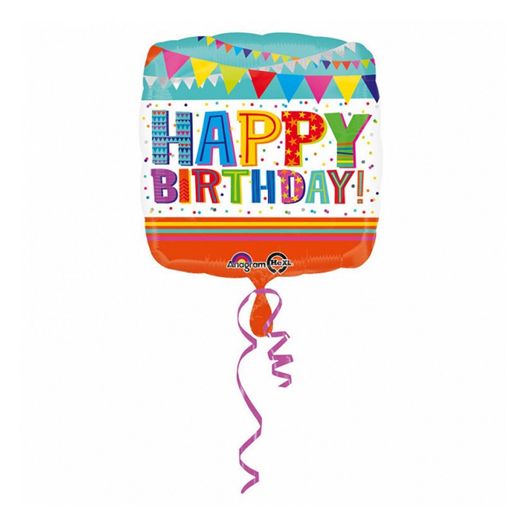 Anagram anagram foil Ballon Happy Birth3x43 cm