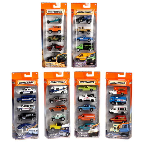 Matchbox mattel voertuigen 5 stuks assorti