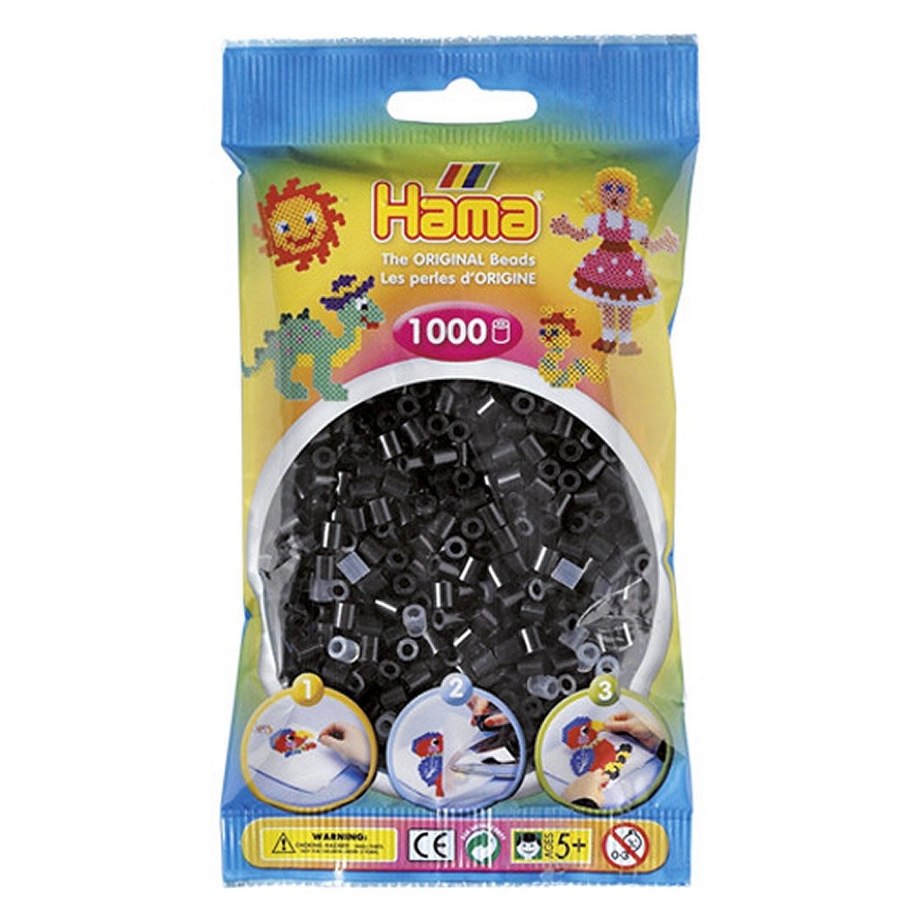 Hama Iron Beads Black 1000 piezas