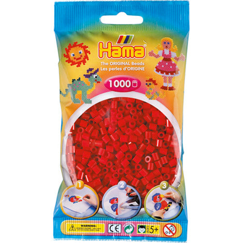 HAMA Iron Perles à repasser les perles 1000 pièces rouge foncé