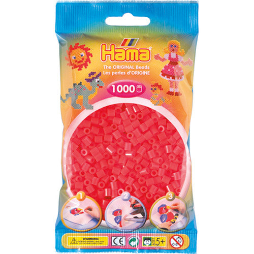 Hama Iron perles 1000 stykker rød neon