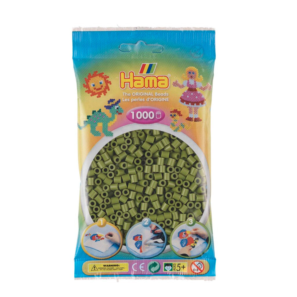 HAMA Iron Perles 1000 morceaux de vert olive