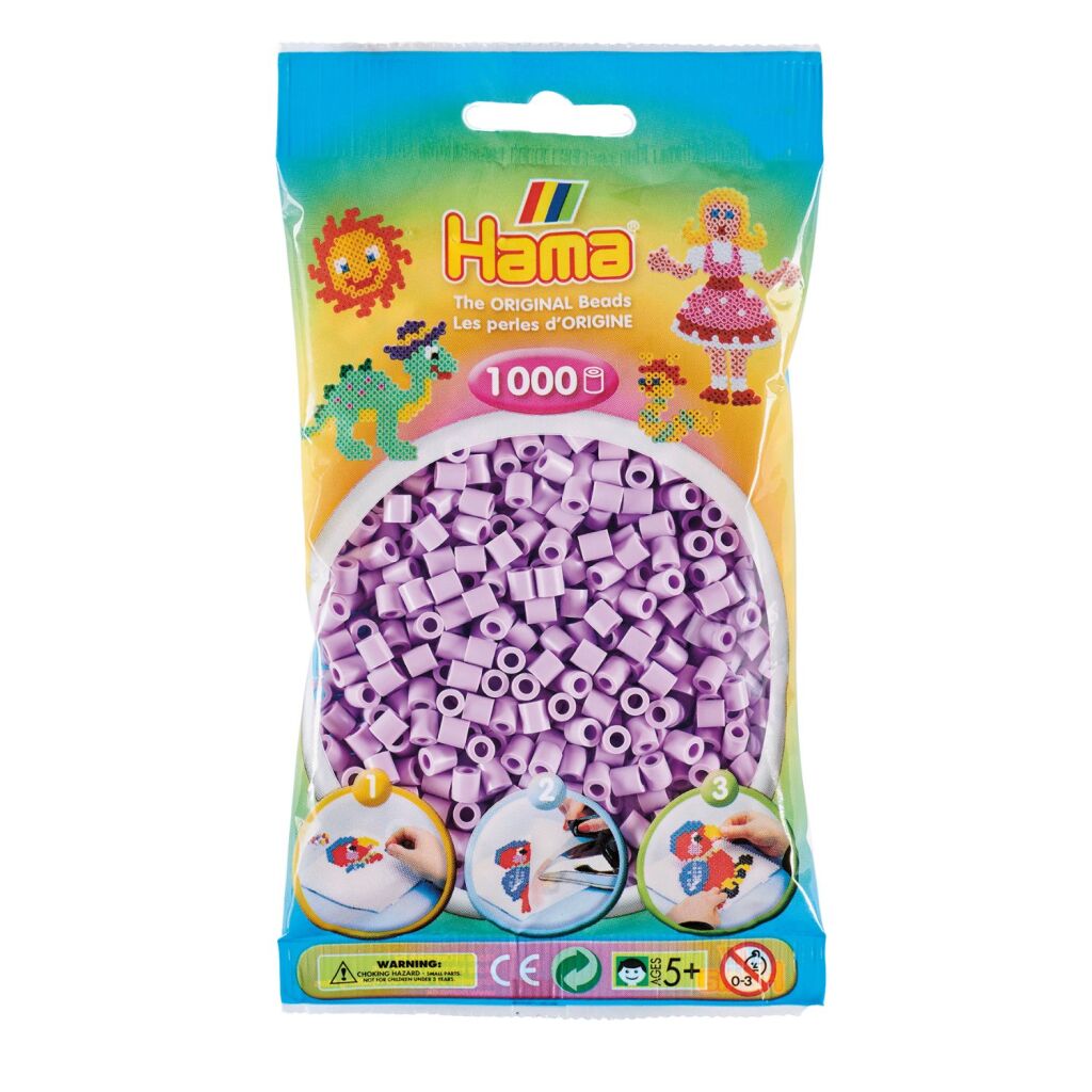 Hama strijkkralen lila pastel 1000 stuks