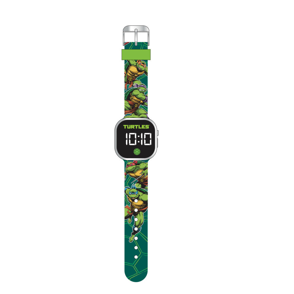 Accutime led horloge ninja turtle groen