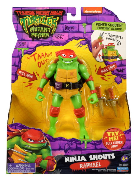 Tmnt mutant mayhem ninja shouts figure - raphael