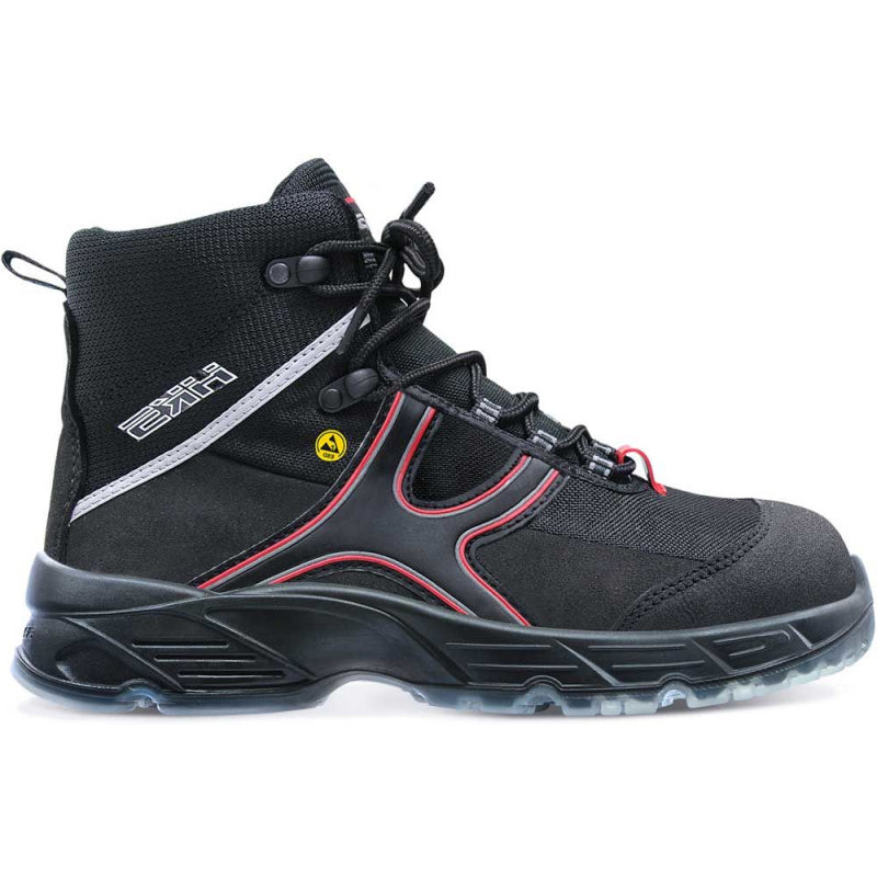 Hks werkschoen k5 ca hoog s3 | zwart rood | maat 39 - 00.162.053.39