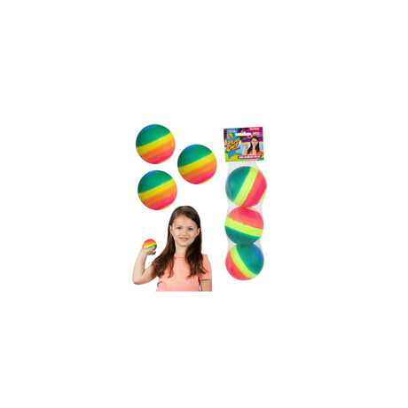 Toi-toys play out regenboogballen 3 stuks 7,5cm