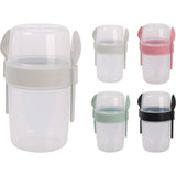 Excellent houseware saladebeker kunststof met bestek 1100ml