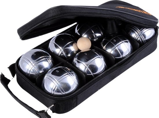 Engelhart Longfield Jeu de Boules Spiel 8 Metallkugeln in der Tasche