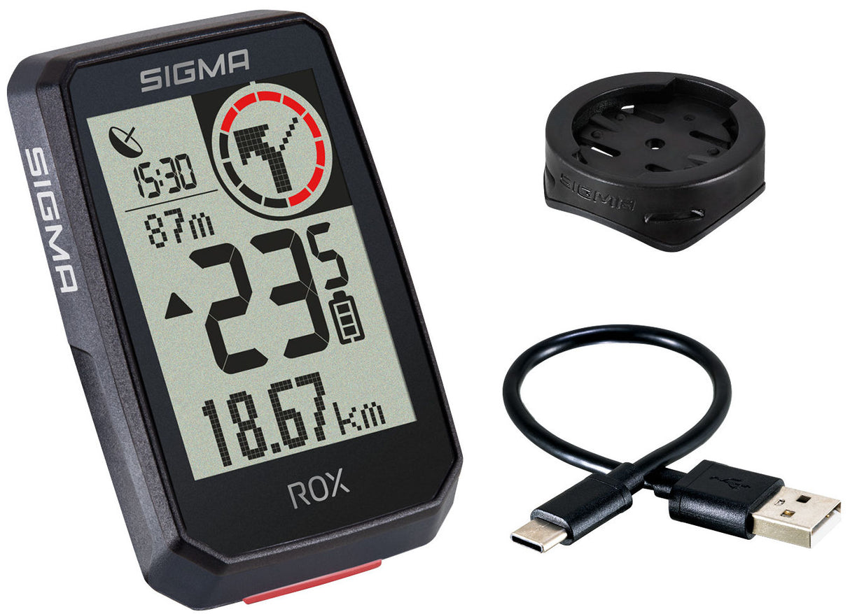 Sigma Rox 2.0 GPS SW SW SWO STAND JEDNODUCHÉHO HALLER + USB-C nabíjecí kabel