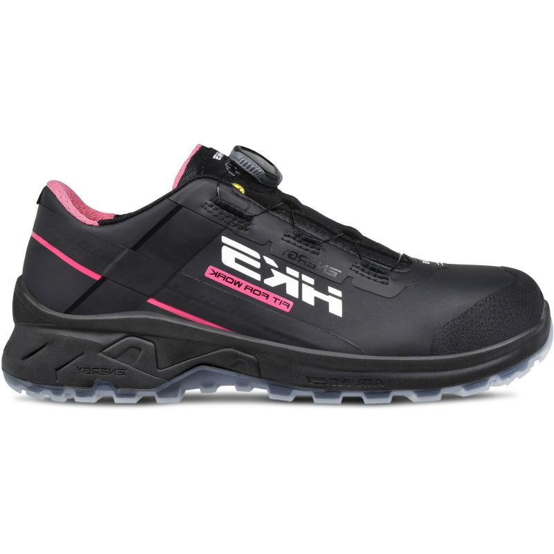 Hks werkschoen airguard pink black boa s3l laag | zwart | maat 39 - 4040005667392