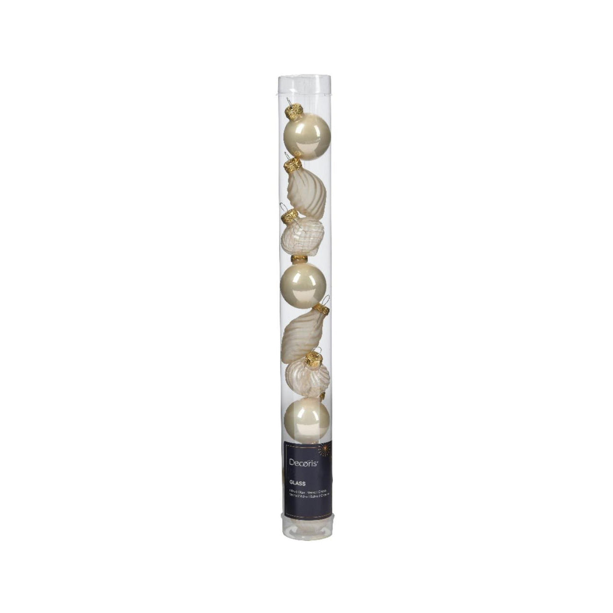 Decoris kerstballlen mix parel van glas dia 3cm 9-delig