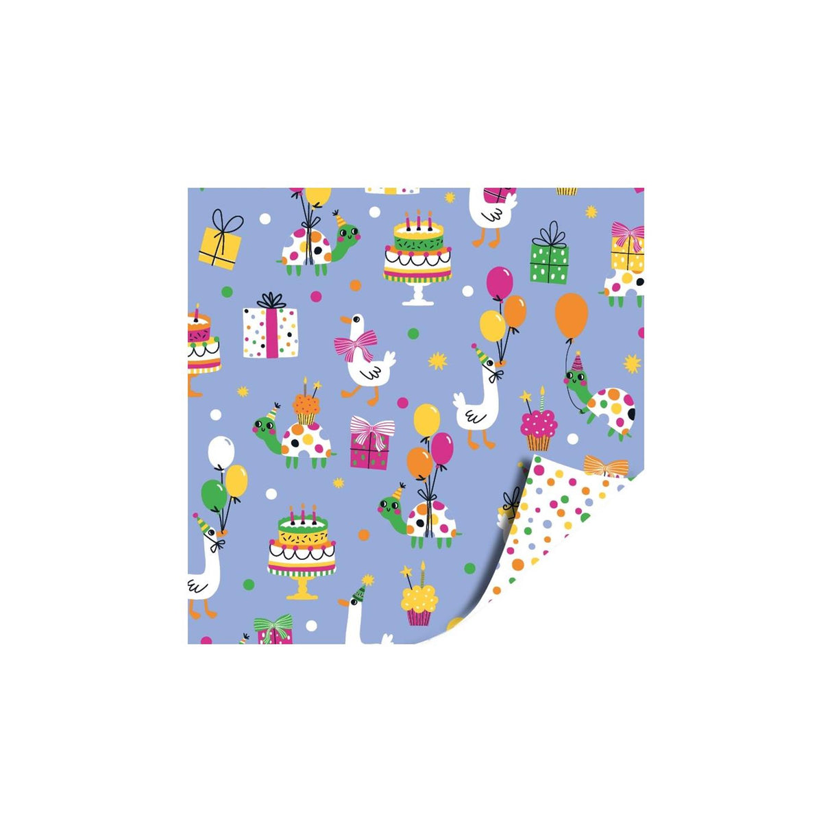 Kassaplan toonbankrol dubbelzijdig 50cm 100m - party time confetti