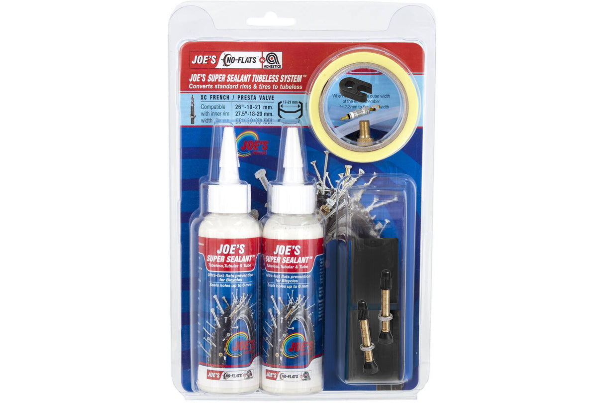 Joe's No Flats Tubeless Conversion Kit Super Sealant XC FV