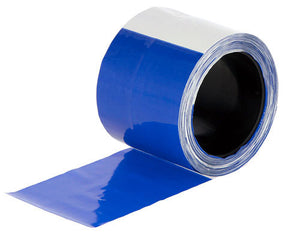 Ako producten afrasteringband blauw wit geblokt 80mm 100 m rol