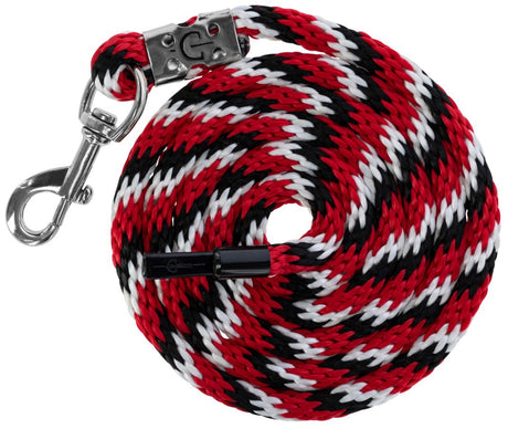 Abi producten halstertouw mustang karjn haak rood zwart wit