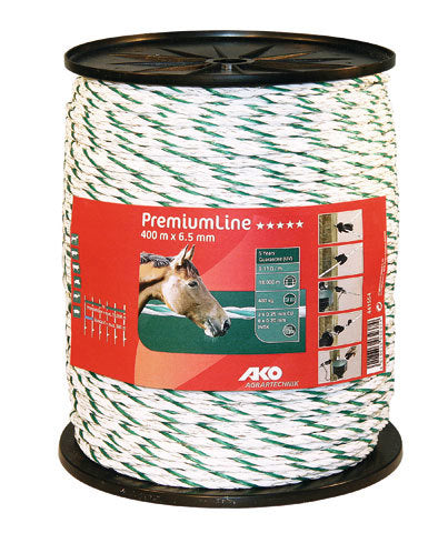 Ako producten premiumline schrikkoord wit groen 6 5mm 400m