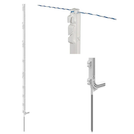 Ako producten premium kunststof paal wit 147cm 5 stuks