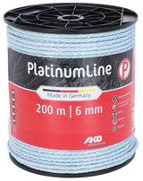 Ako producten platinumline afrasteringskoord 6mm 200m wit blauw