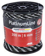 Ako producten platinumline afrasteringskoord 6mm 200m wit zwart