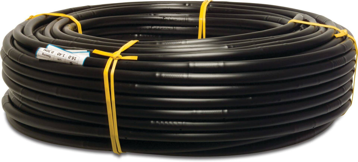 Producten druppelbevloeiingsslang pe 16mm x 1 15mm 2 3ltr h a 50m