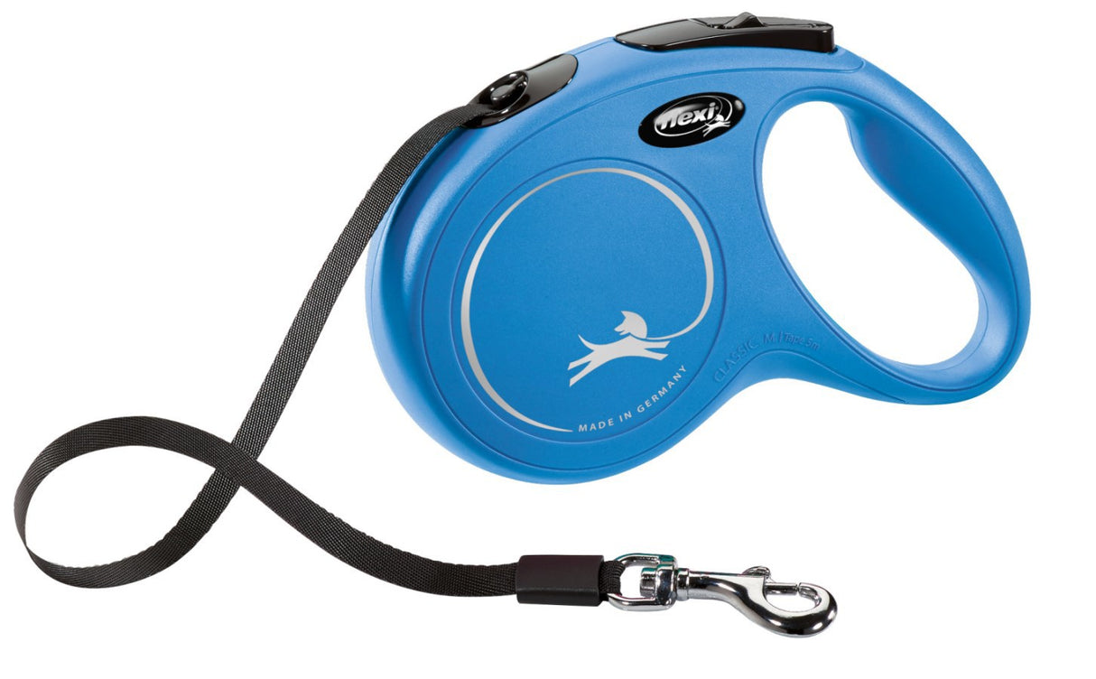 Flexi producten rollijn new classic band blauw m 5 meter tot 25kg