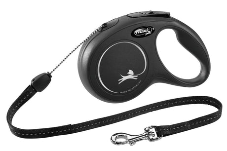 Flexi producten rollijn new classic koord zwart s 8 meter tot 12kg