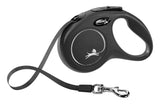 Flexi producten rollijn new classic band zwart s 5 meter tot 15kg