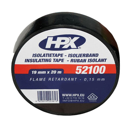 Hpx producten isolatietape 52100 vde 19mm 20mtr zwart