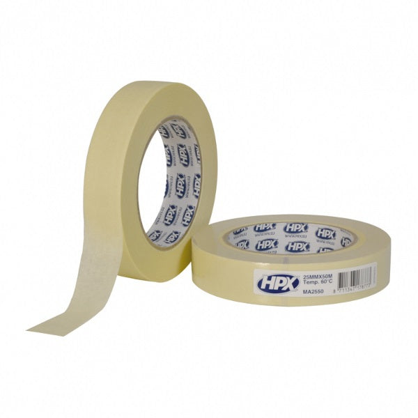 Hpx producten afplakband masking tape 60 c cremewit 38mm x 50m